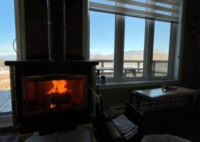 Chalet Berceau de l'Anse - Foyer avec vue