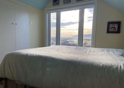 Chalet Berceau de l'Anse - Chambre avec vue sur le fleuve