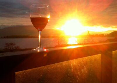 À l'extérieur du Berceau de l'Anse - Grande terrasse pour l'apéro